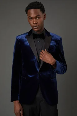 Burton Veste de Smoking Cintrée en Velours<Homme Costumes Et Tenues Formelles