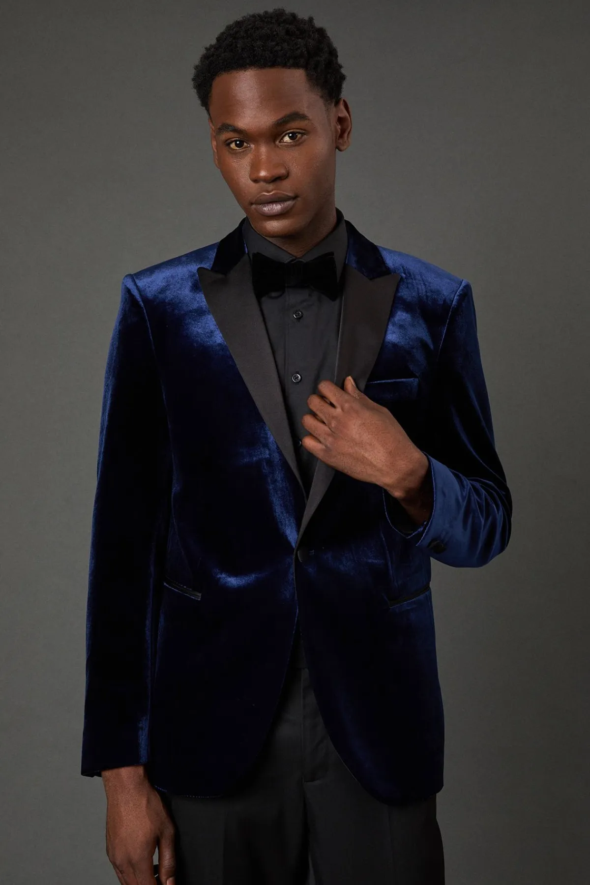 Burton Veste de Smoking Cintrée en Velours<Homme Costumes Et Tenues Formelles