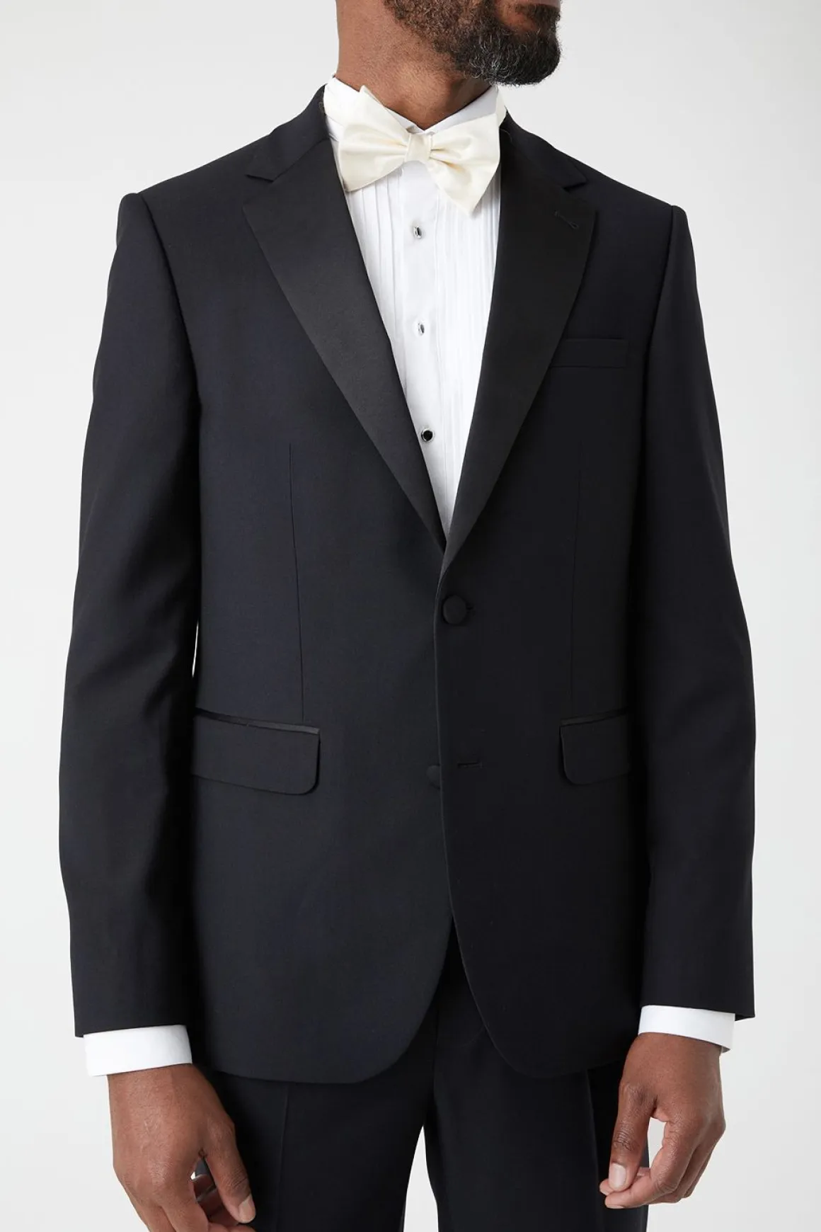 Veste de Smoking Coupe Ajustée Noire