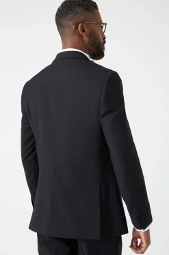 Veste de Smoking Coupe Ajustée Noire
