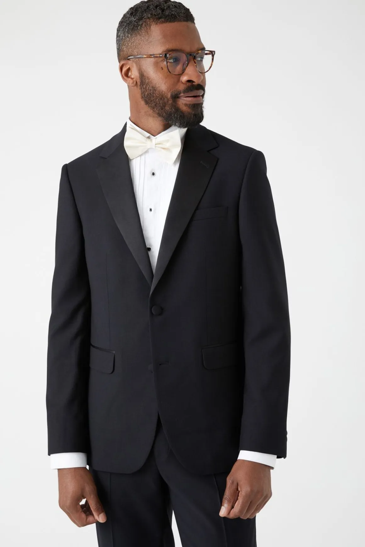 Veste de Smoking Coupe Ajustée Noire