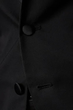 Veste de Smoking Noir Coupe Ajustée