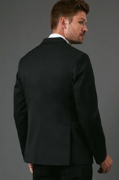 Veste de Smoking Noire Coupe Ajustée