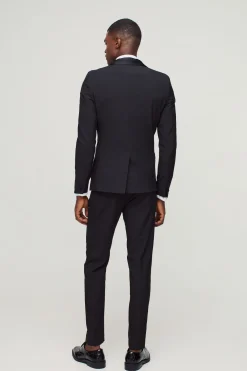 boohooMAN Veste de smoking skinny monocroisée<Homme Costumes Et Tenues Formelles