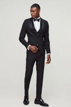 boohooMAN Veste de smoking skinny monocroisée<Homme Costumes Et Tenues Formelles