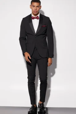 boohooMAN Veste de smoking skinny monocroisée<Homme Costumes Et Tenues Formelles