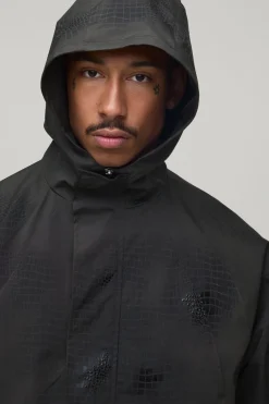 Veste De Sport À Casynthétiqueche Oversize Coupe Boxy Imprimé Synthétique Réactif À L'eau