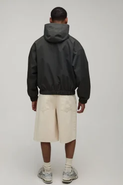 Veste De Sport À Casynthétiqueche Oversize Coupe Boxy Imprimé Synthétique Réactif À L'eau