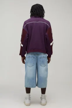 boohooMAN Veste De Style Universitaire Certifiée À Col Coupe Regular<Homme Vestes & Manteaux Grande Taille|Tout Afficher