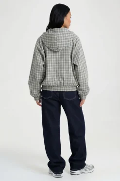 Veste De Survêtement À Casynthétiqueche À Carreaux