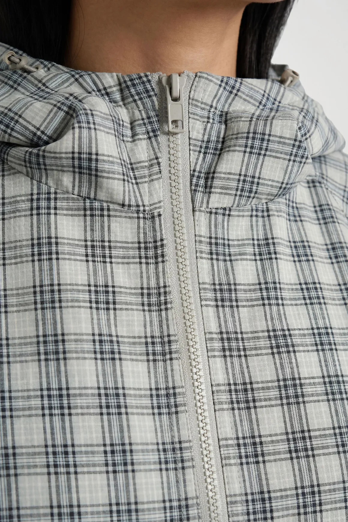 Veste De Survêtement À Casynthétiqueche À Carreaux