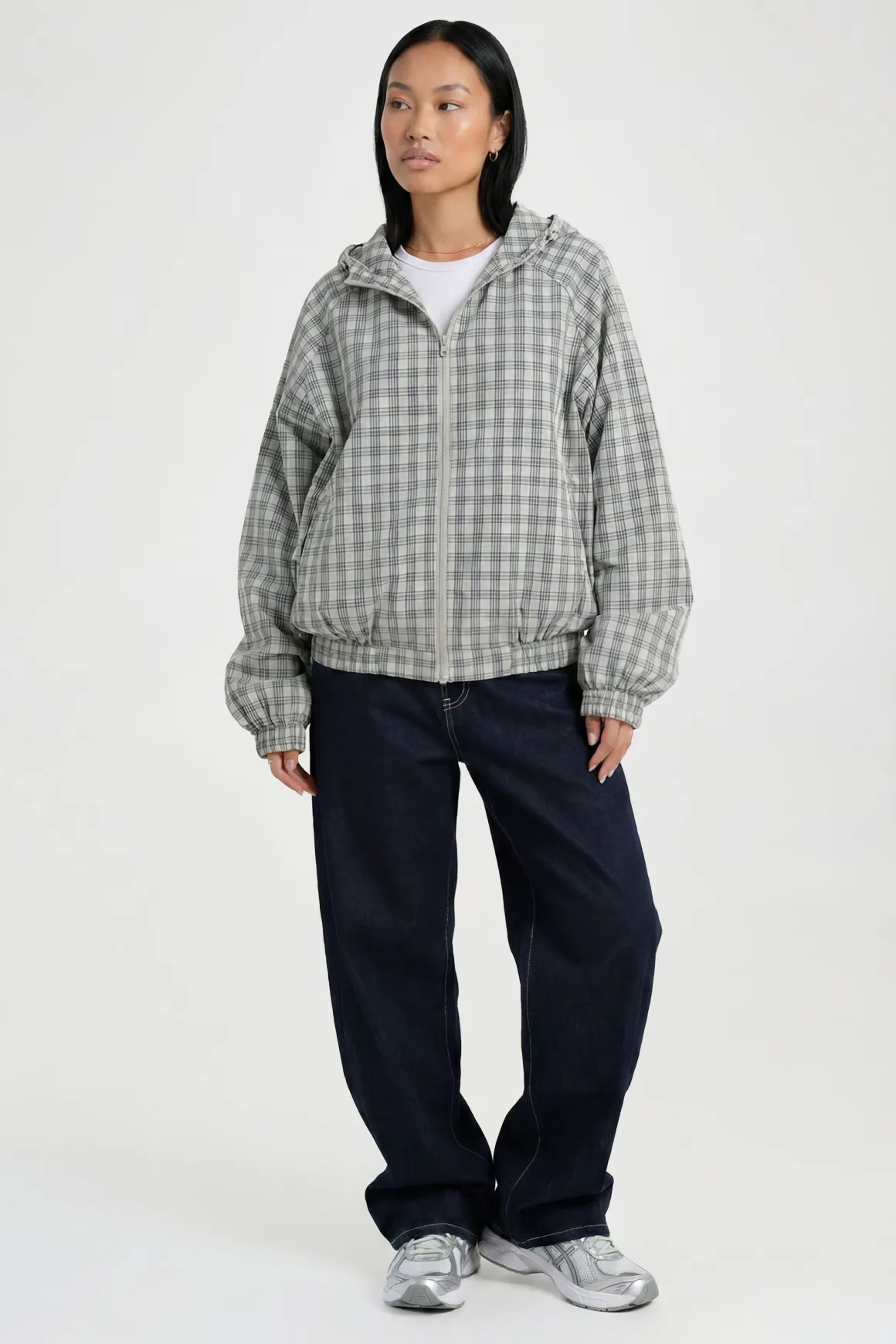 Veste De Survêtement À Casynthétiqueche À Carreaux
