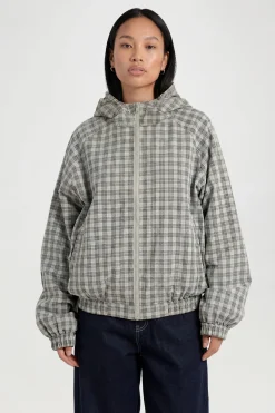 Veste De Survêtement À Casynthétiqueche À Carreaux
