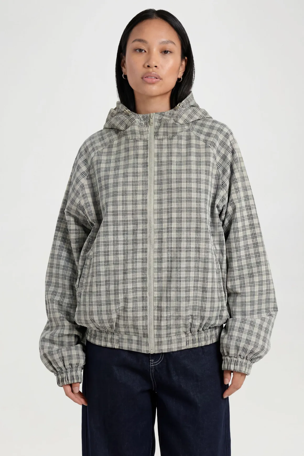 Veste De Survêtement À Casynthétiqueche À Carreaux