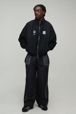 boohooMAN Veste De Survêtement Col Cheminée Oversize Circa 98<Homme Manteaux Et Vestes