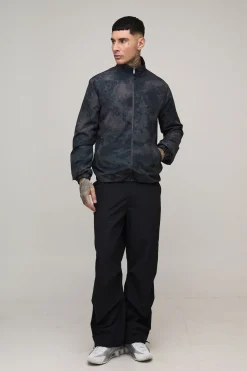 Veste De Survêtement Haute À Col Montant En Ripstop Camouflage