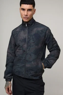 Veste De Survêtement Haute À Col Montant En Ripstop Camouflage