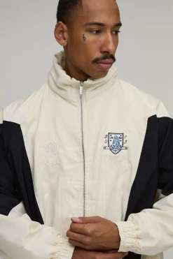 Veste De Survêtement Oversize À Col Cheminée Avec Écusson Circa 98 Et Blocs De Couleurs