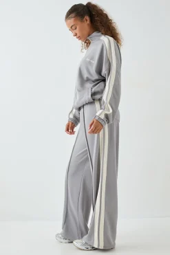Veste de Survêtement Zippée DSGN Studio Tricot à Bandes Latérales