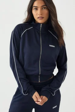 Veste de Survêtement Zippée DSGN Studio en Tricot avec Détail de Passepoil