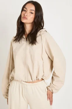 Veste De Survêtement Zippée En Nylon