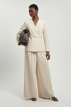 KarenMillen Veste De Tailleur Cintrée Avec Ceinture En Tissu Stretch Compact<Femme Tailleurs|Vestes & Manteaux