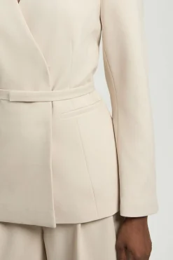 KarenMillen Veste De Tailleur Cintrée Avec Ceinture En Tissu Stretch Compact<Femme Tailleurs|Vestes & Manteaux