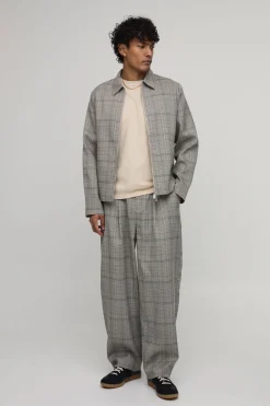 Veste De Tailleur Coordonnée Coupe Boxy À Carreaux