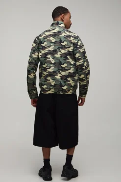 Veste De Terrain En Sergé Camouflage Coupe Regular