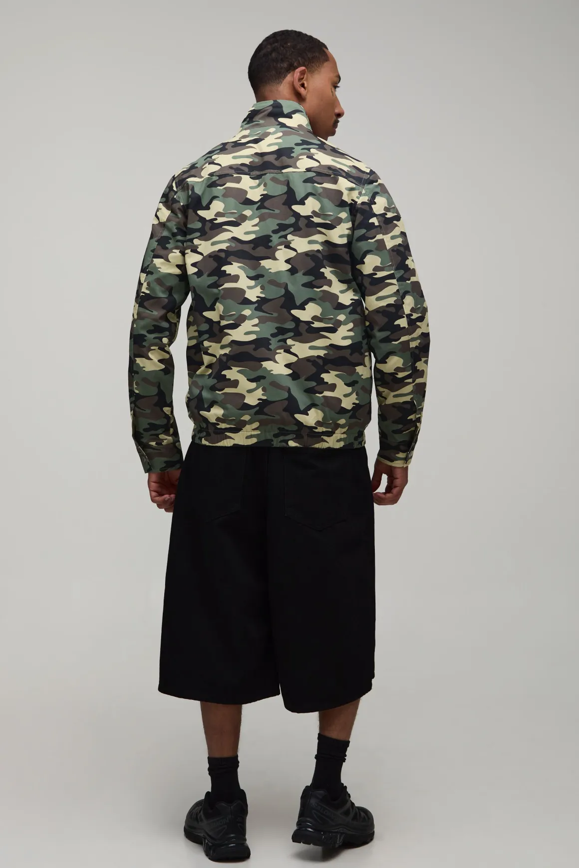 Veste De Terrain En Sergé Camouflage Coupe Regular