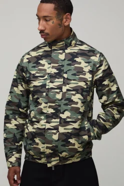Veste De Terrain En Sergé Camouflage Coupe Regular