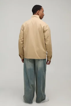 boohooMAN Veste De Terrain En Sergé Coupe Regular<Homme Manteaux Et Vestes