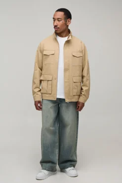 boohooMAN Veste De Terrain En Sergé Coupe Regular<Homme Manteaux Et Vestes