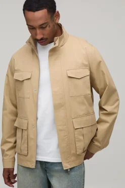 boohooMAN Veste De Terrain En Sergé Coupe Regular<Homme Manteaux Et Vestes