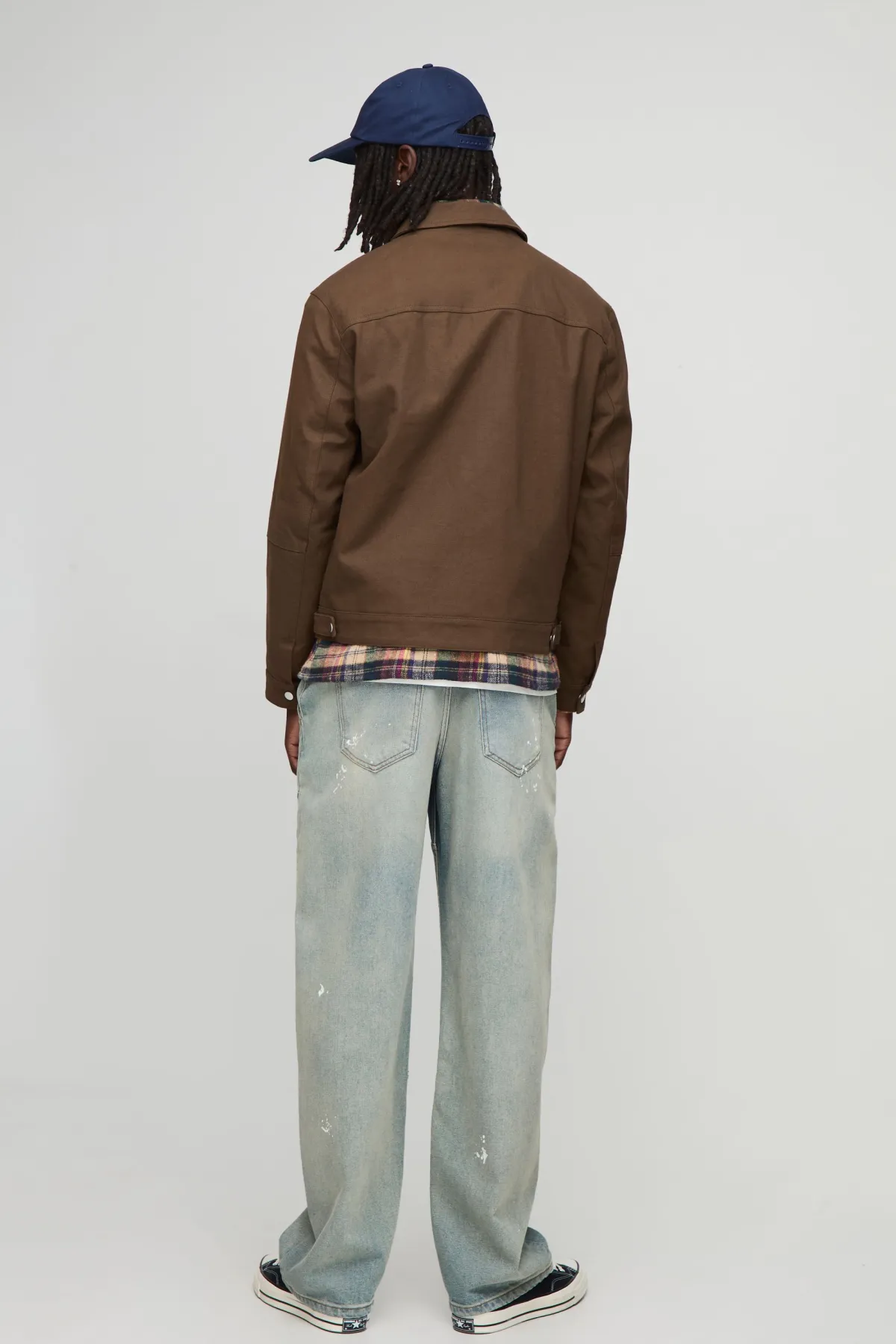 boohooMAN Veste de travail en sergé à col contrasté, coupe régulière<Homme Manteaux Et Vestes