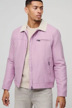 Veste de travail Regular Fit en sergé à col contrasté