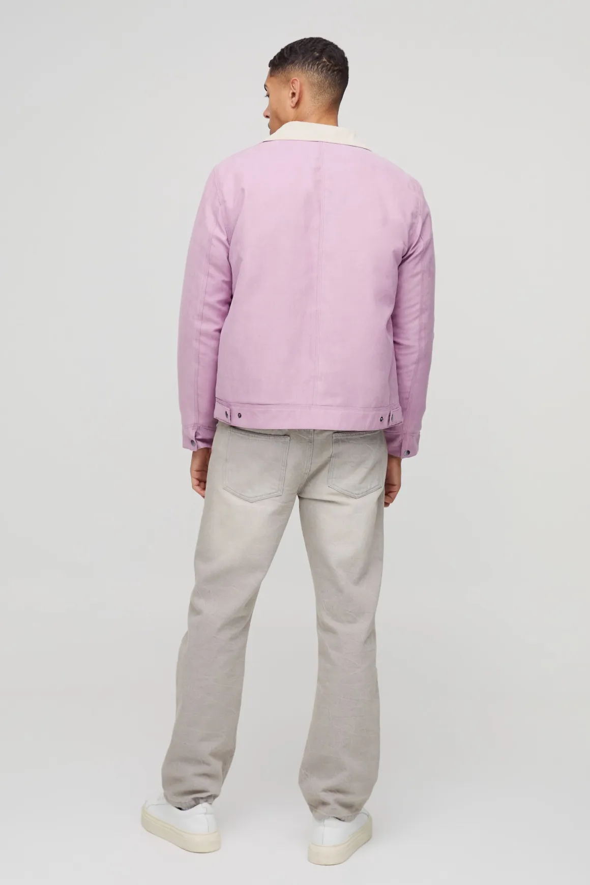 Veste de travail Regular Fit en sergé à col contrasté