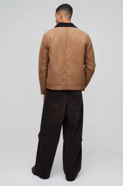 Veste de travail Regular Fit en sergé avec col contraste