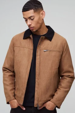 Veste de travail Regular Fit en sergé avec col contraste