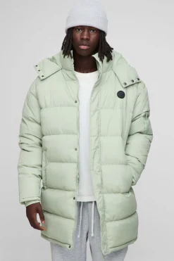 Veste doudoune à capuche longue, coupe régulière