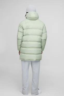 Veste doudoune à capuche longue, coupe régulière