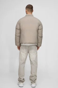Veste doudoune à col bomber, rembourrée mono et coupe boxy