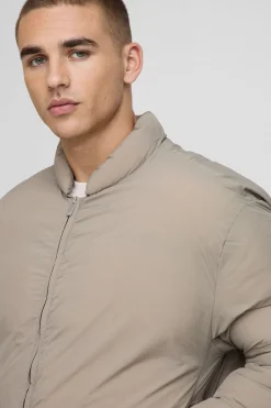 Veste doudoune à col bomber, rembourrée mono et coupe boxy