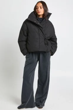 boohoo Veste doudoune à col cheminée court<Femme Doudounes|Vestes & Manteaux
