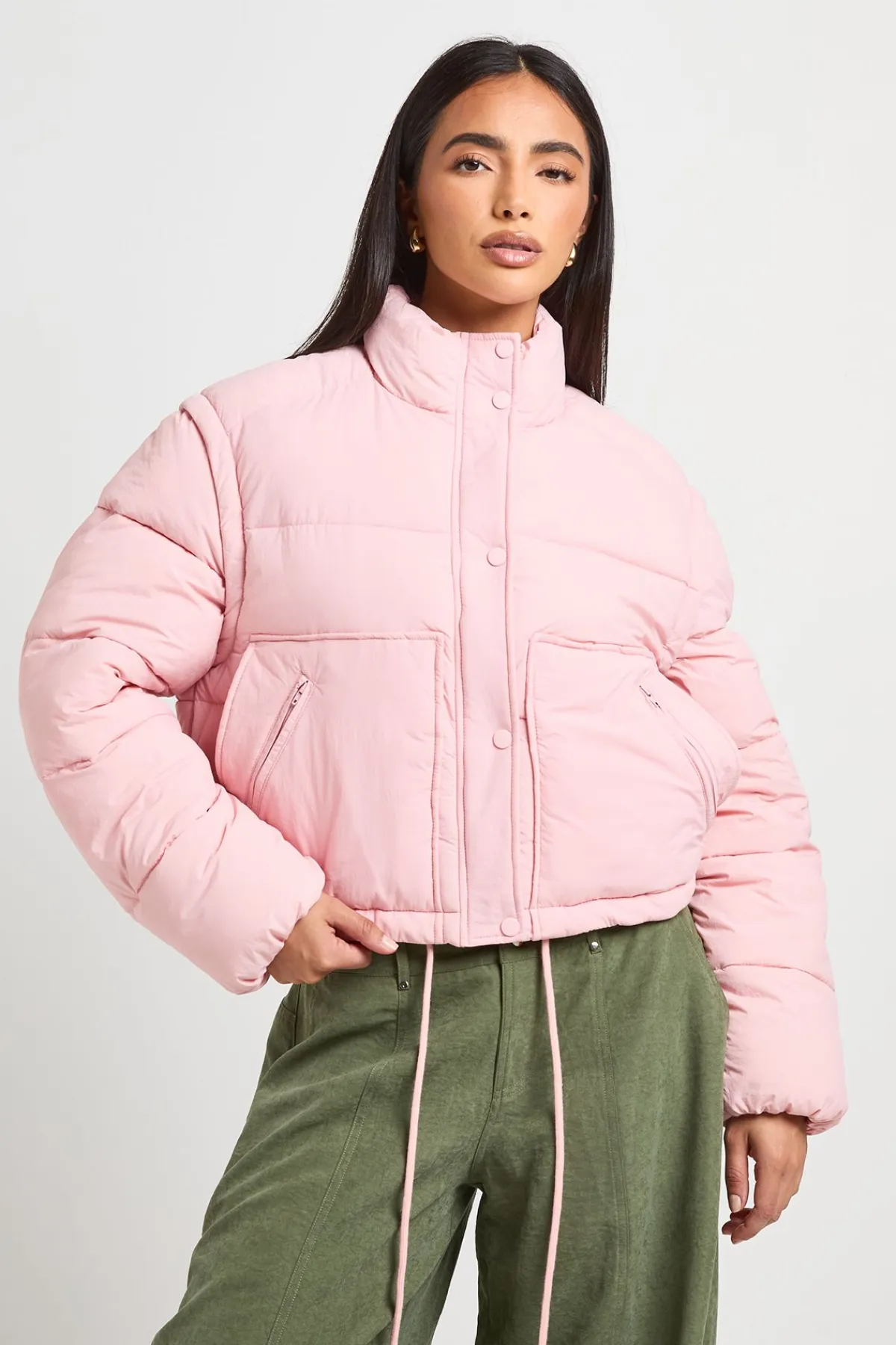 boohoo Veste Doudoune Col Montant<Femme Doudounes|Vestes & Manteaux