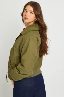 Veste doudoune à col Teddy