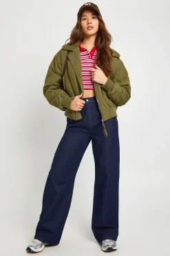 Veste doudoune à col Teddy
