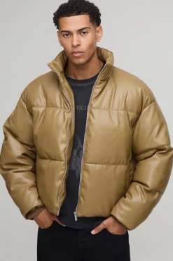 Veste doudoune à coupe boxy avec ourlet incurvé en synthétique