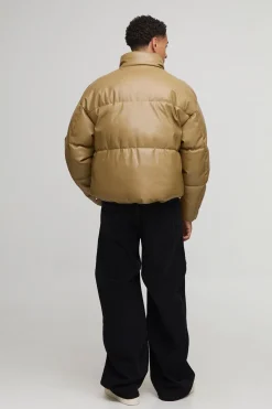 Veste doudoune à coupe boxy avec ourlet incurvé en synthétique