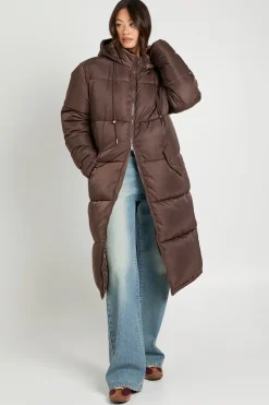 Veste doudoune à coupe longue pour personnes de grande taille